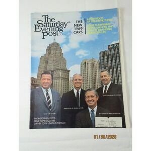 The Saturday Evening Post 10/05/69 New Cars Edition/ OJ Simpson Vintage Magazine